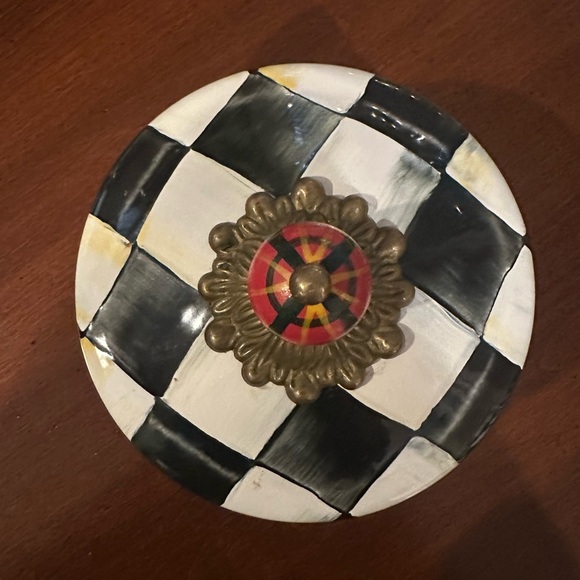 MacKenzie-Childs Checkered with Gold Accent - Picture 1 of 4